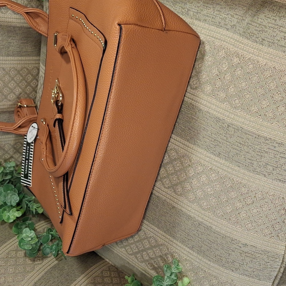 NWT Alexis Bendel Tan Crossbody Satchel Tote Bag - Picture 6 of 13